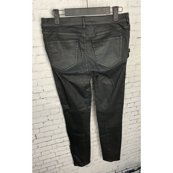 Madewell Womens Black Skinny Motto Leggings Ankle Zippers Stretch Sz 25 E2 - Picture 7 of 10